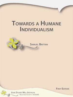 cover image of Towards a Humane Individualism
